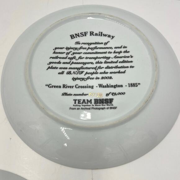 BNSF Railway Collector Train Safety Award Plate Set of 3 (2001, 2002, 2005) - Picture 6 of 10